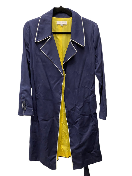 Coat Trench Coat By Amanda Uprichard In Blue, Size: M