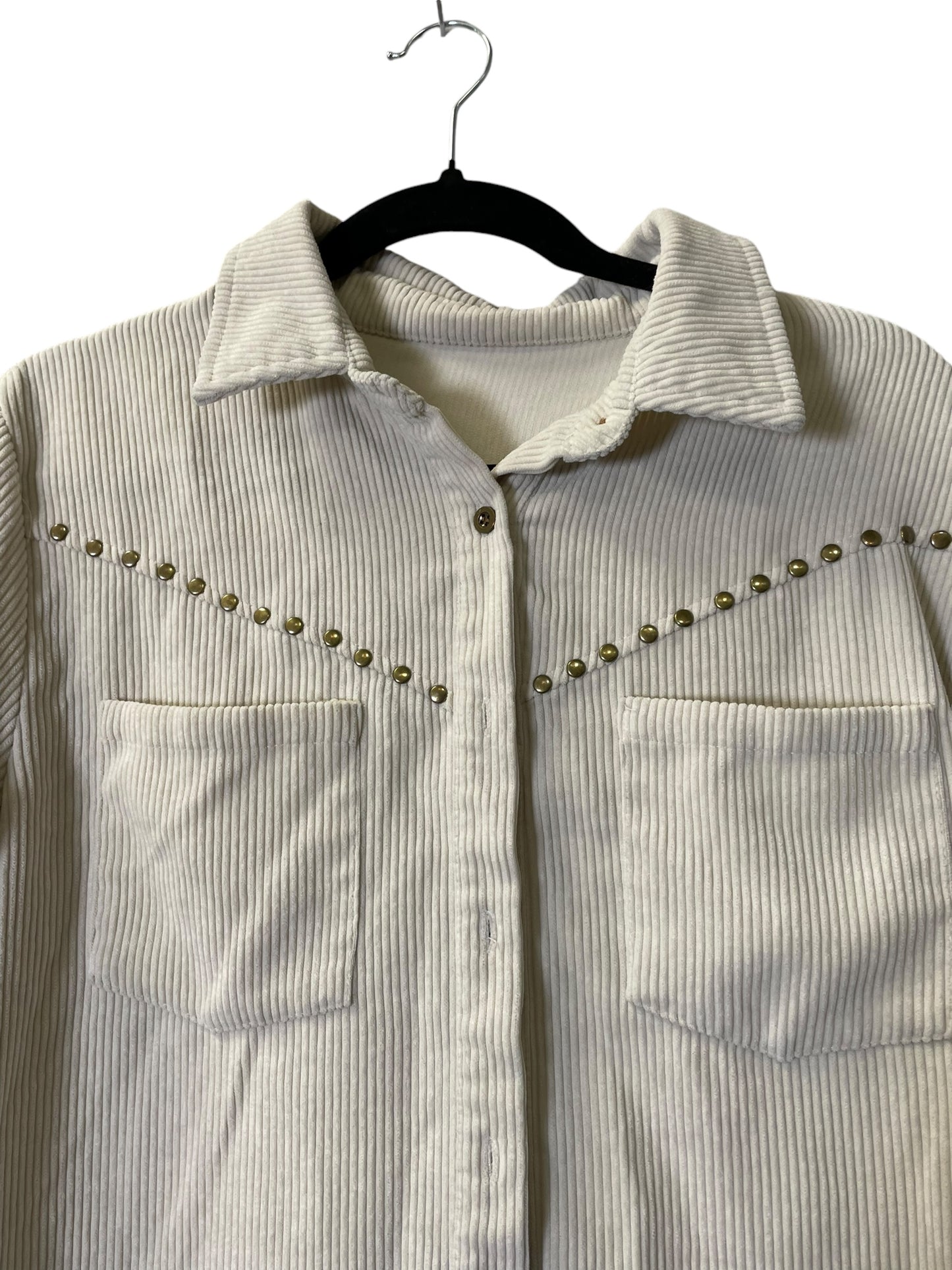 Jacket Shirt By Cmc In Cream, Size: M