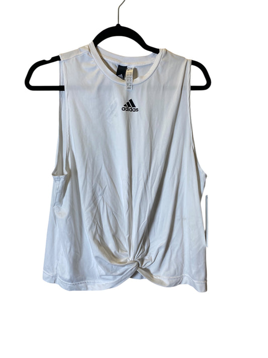 Athletic Tank Top By Adidas In White, Size: L