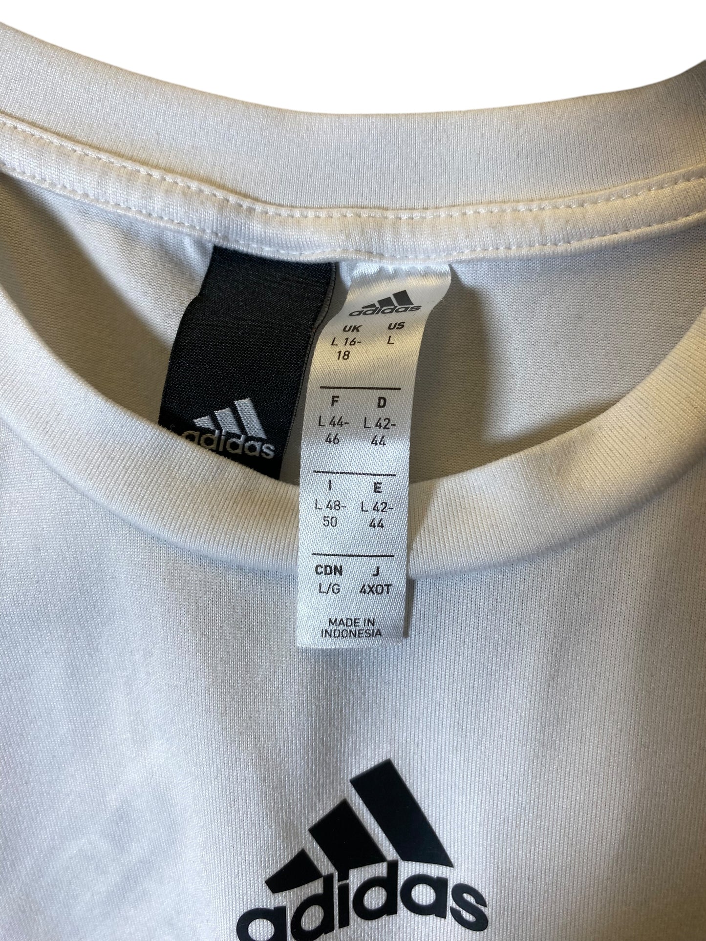 Athletic Tank Top By Adidas In White, Size: L