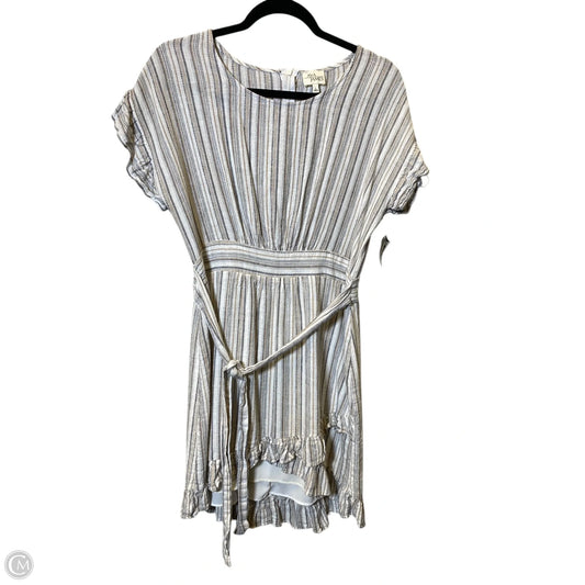 Dress Casual Midi By Ava James In Striped Pattern, Size: L