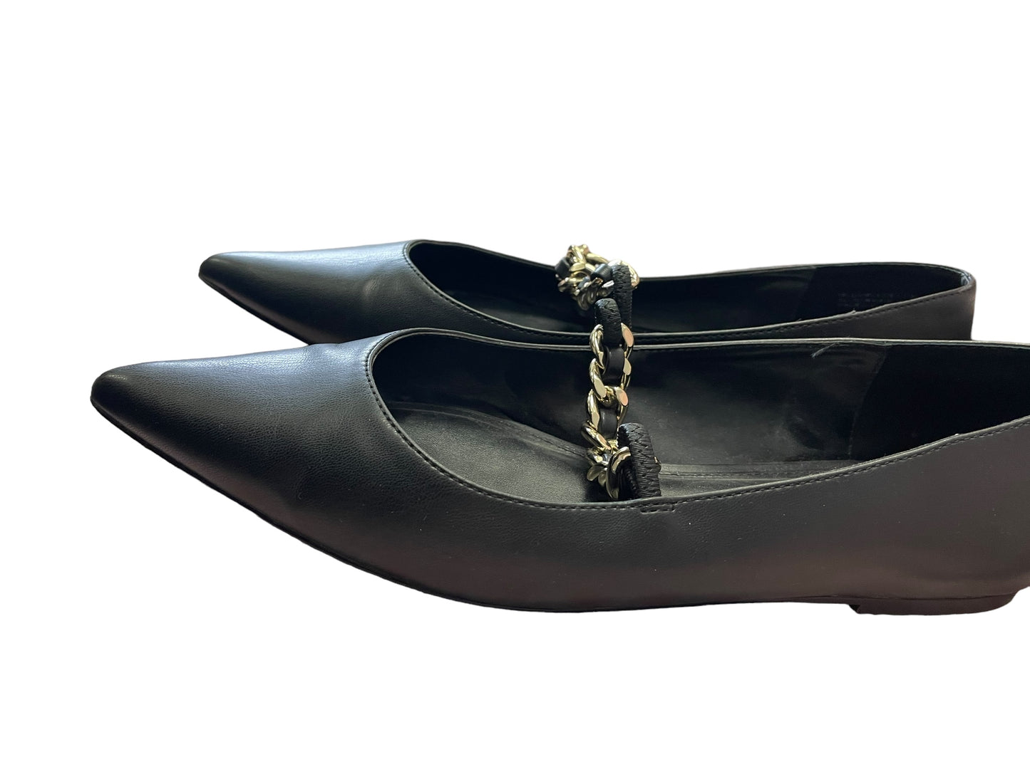 Black & Gold Shoes Flats Cmc, Size 11