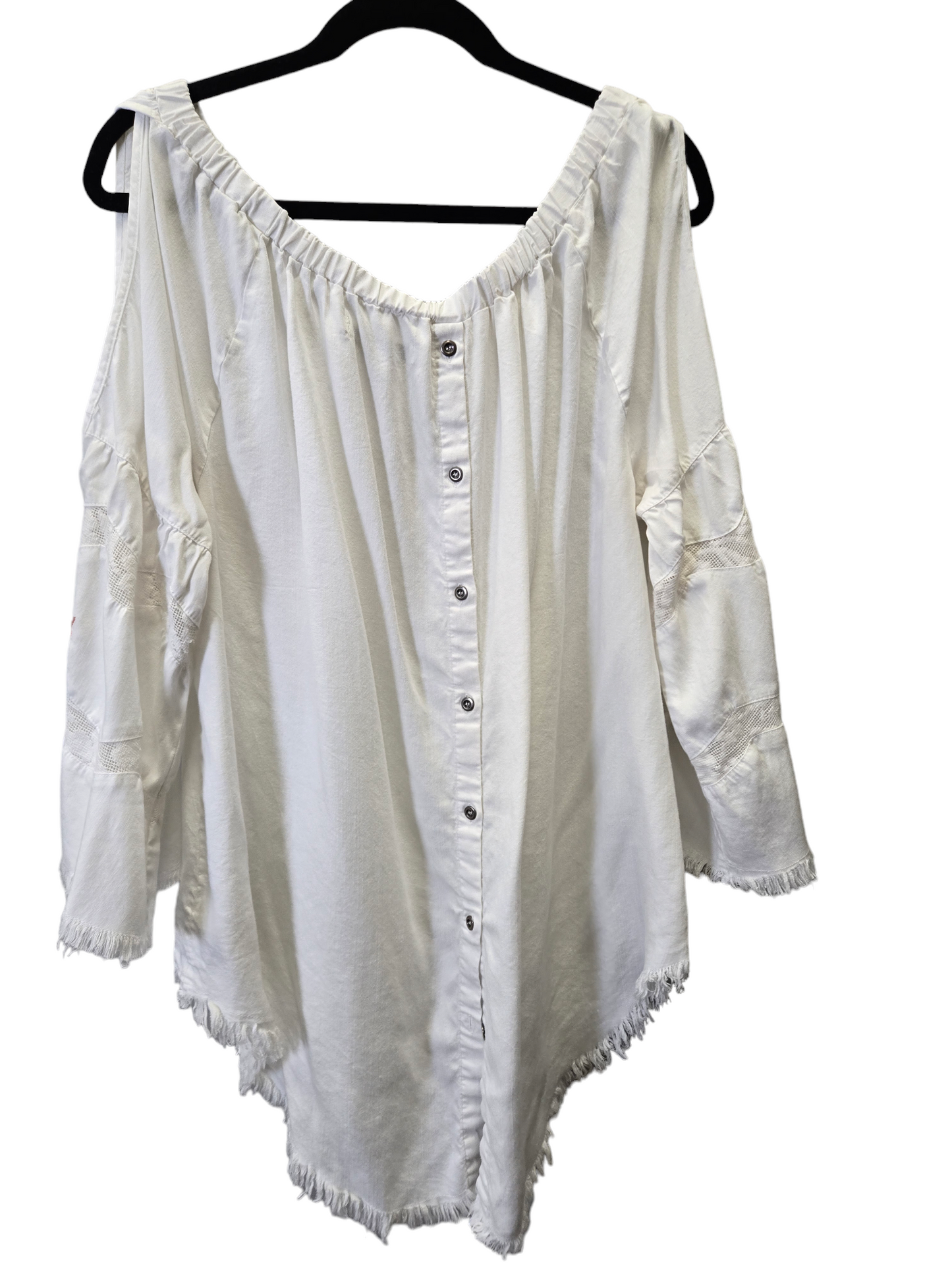 White Blouse 3/4 Sleeve Cmc, Size Xl