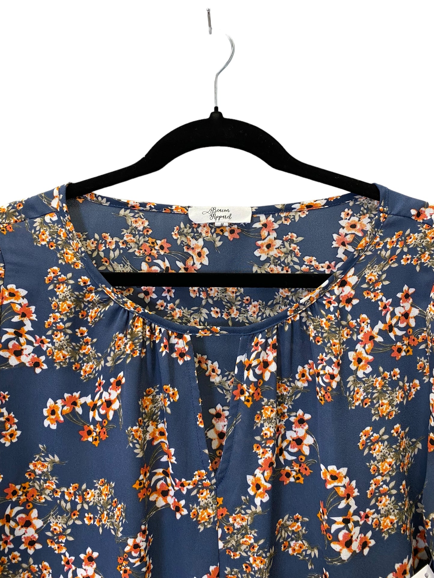 Floral Print Blouse 3/4 Sleeve Cmc, Size L