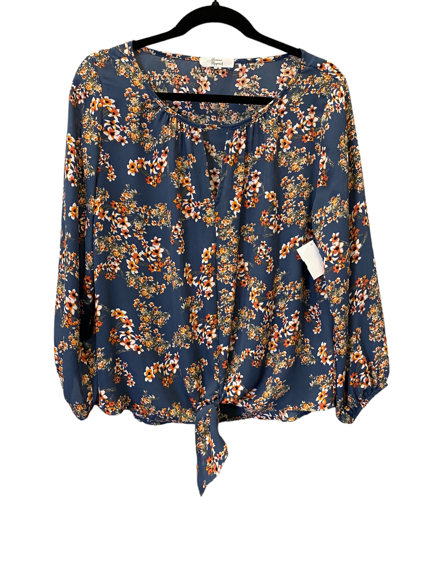 Floral Print Blouse 3/4 Sleeve Cmc, Size L