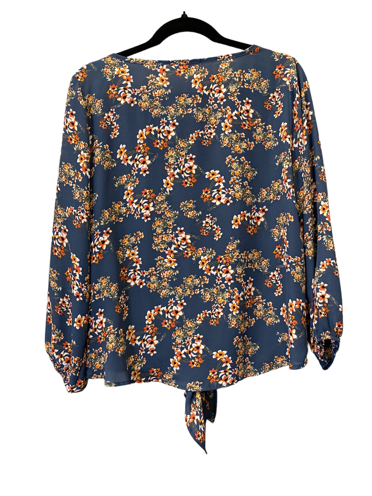 Floral Print Blouse 3/4 Sleeve Cmc, Size L