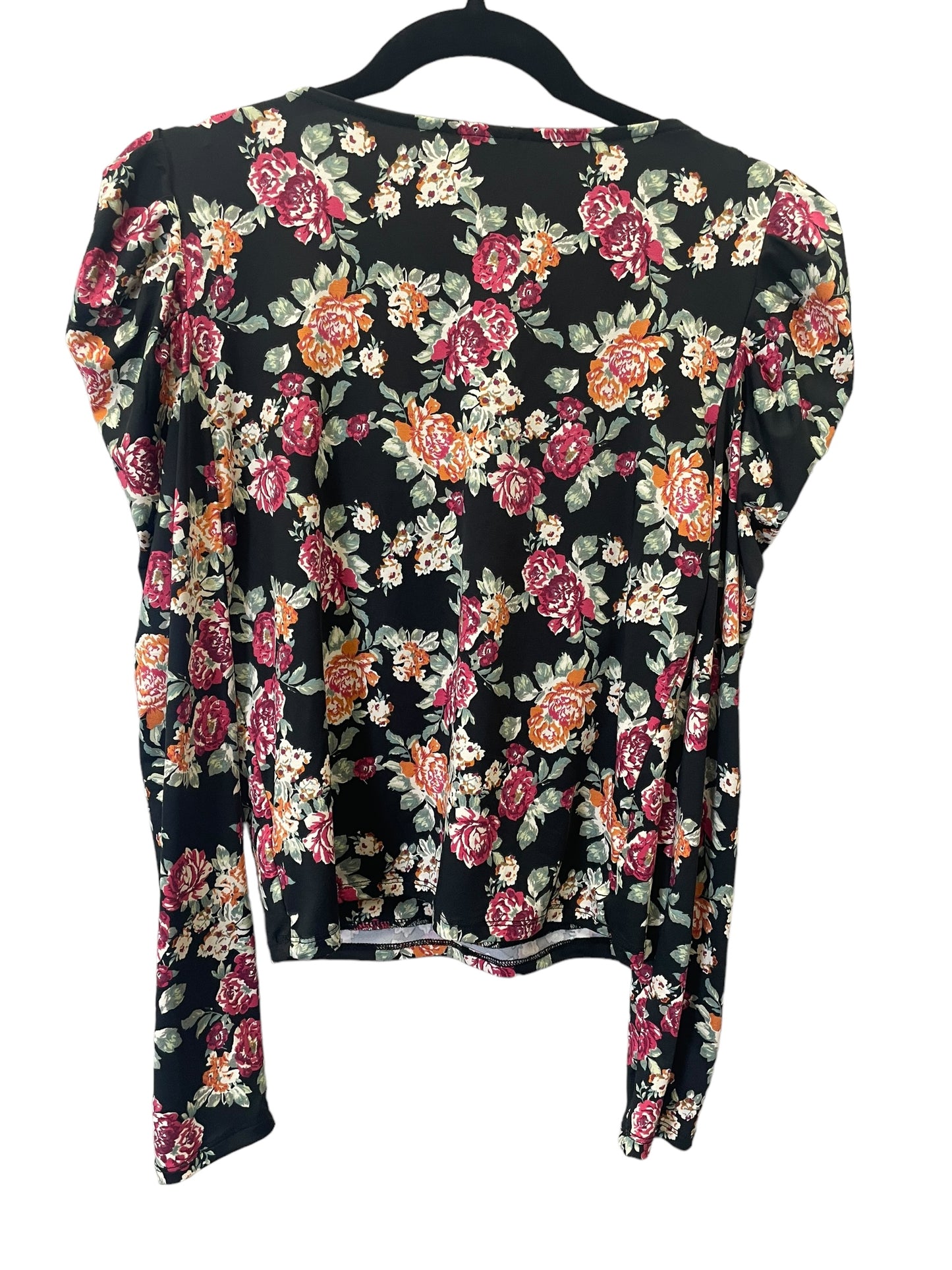 Floral Print Blouse Long Sleeve Self Esteem, Size L