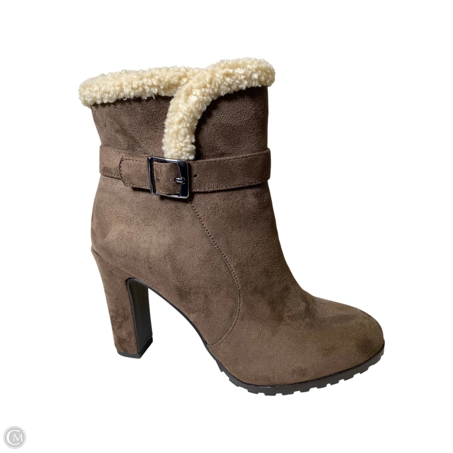 Boots Ankle Heels By Impo In Brown, Size: 8.5