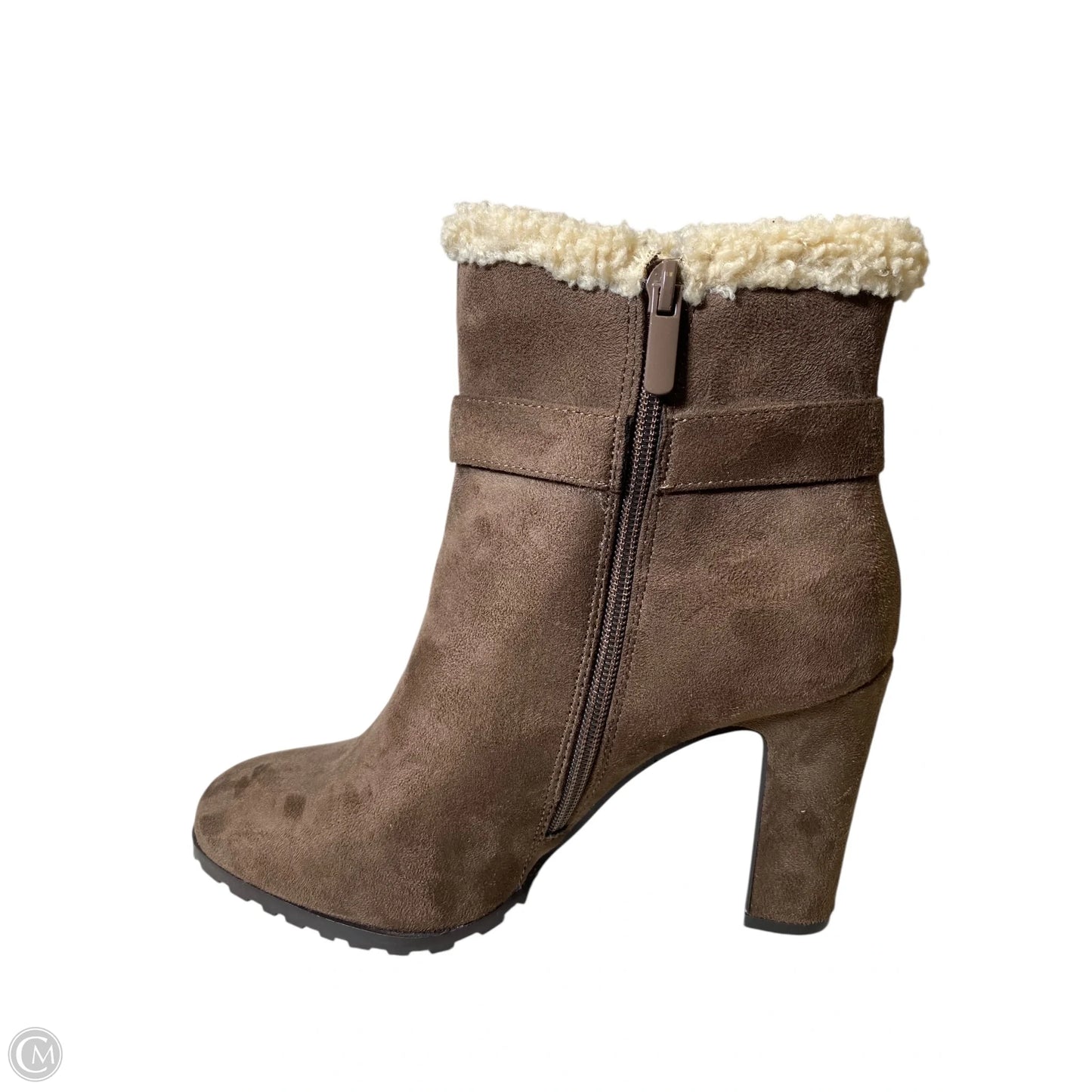 Boots Ankle Heels By Impo In Brown, Size: 8.5
