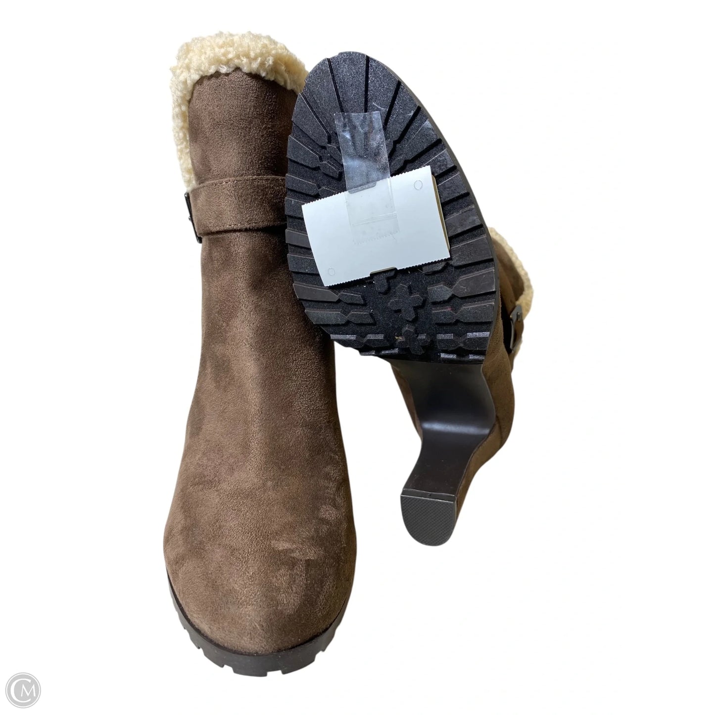 Boots Ankle Heels By Impo In Brown, Size: 8.5