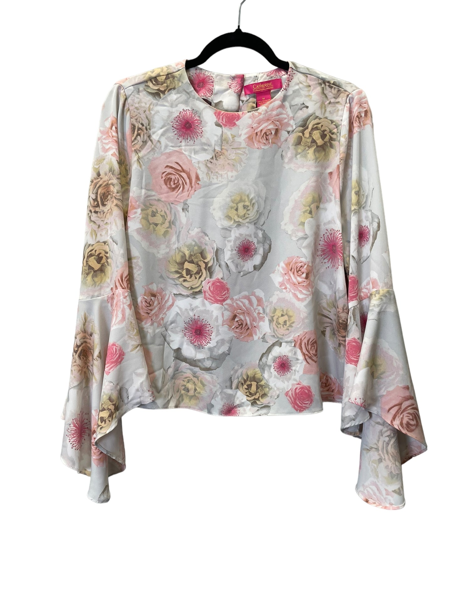 Blouse Long Sleeve By Catherine Malandrino In Floral Print, Size: M