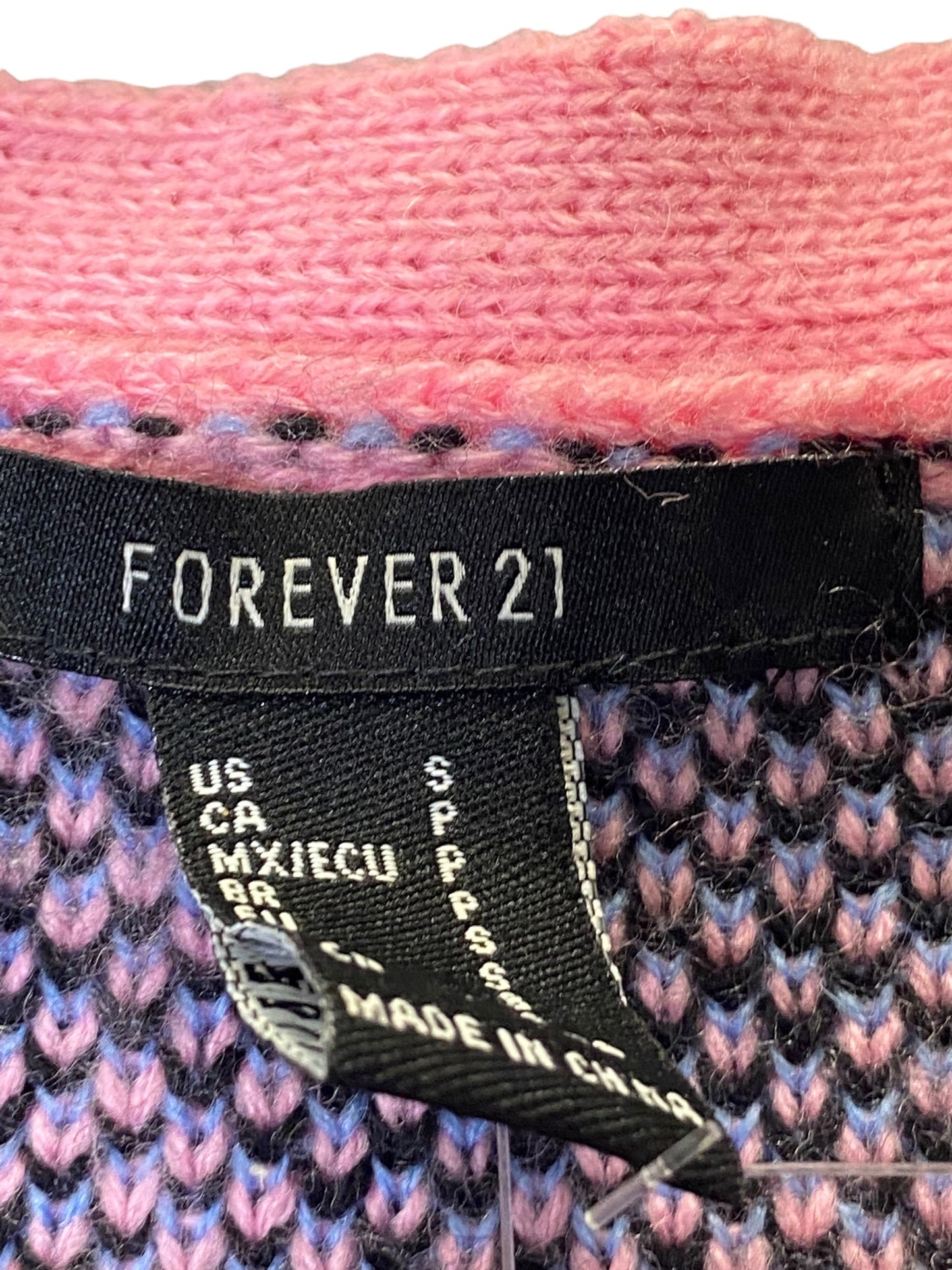 Sweater By Forever 21 In Plaid Pattern, Size: S