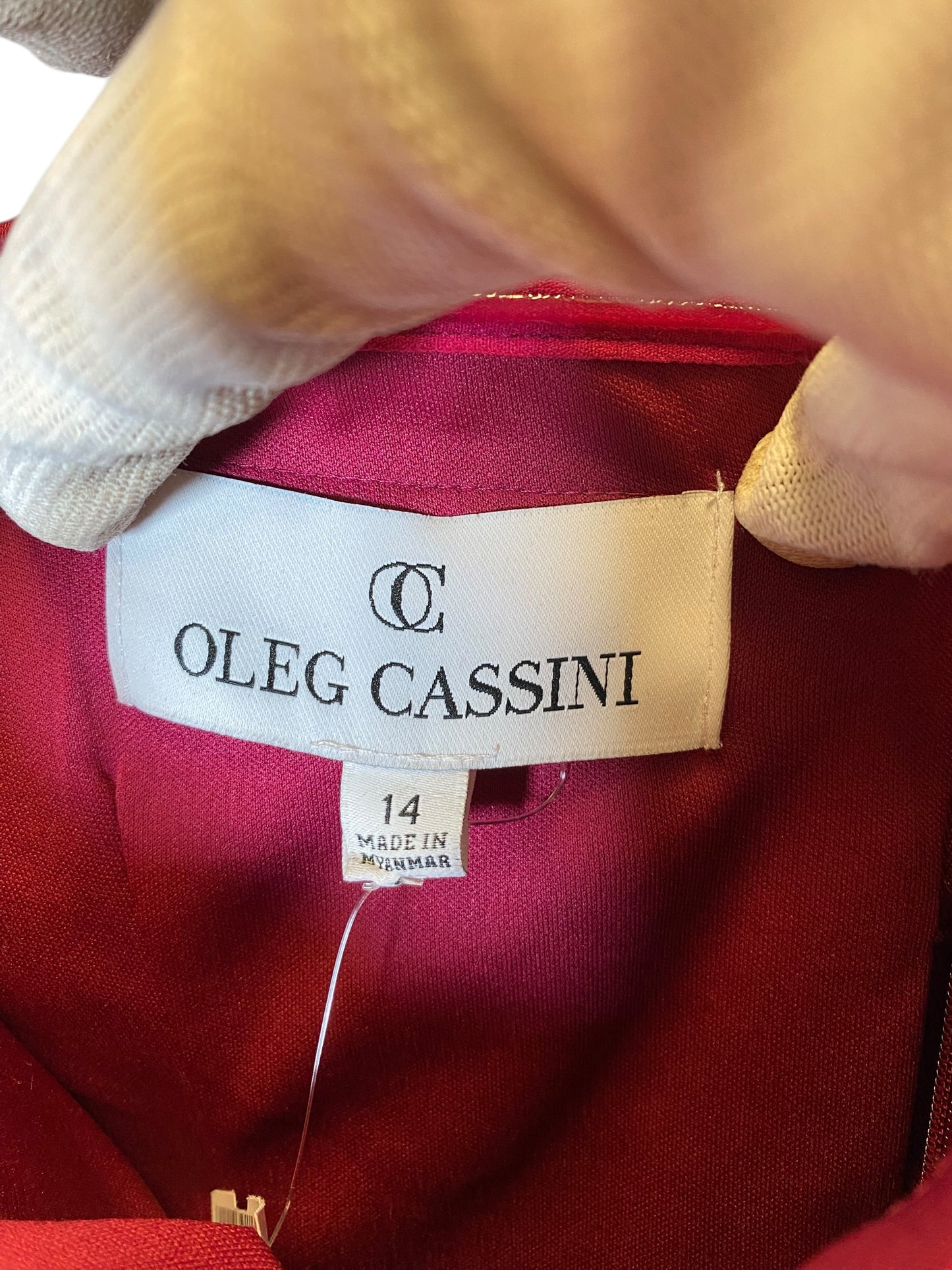 Dress Party Short By Oleg Cassini In Red, Size: L