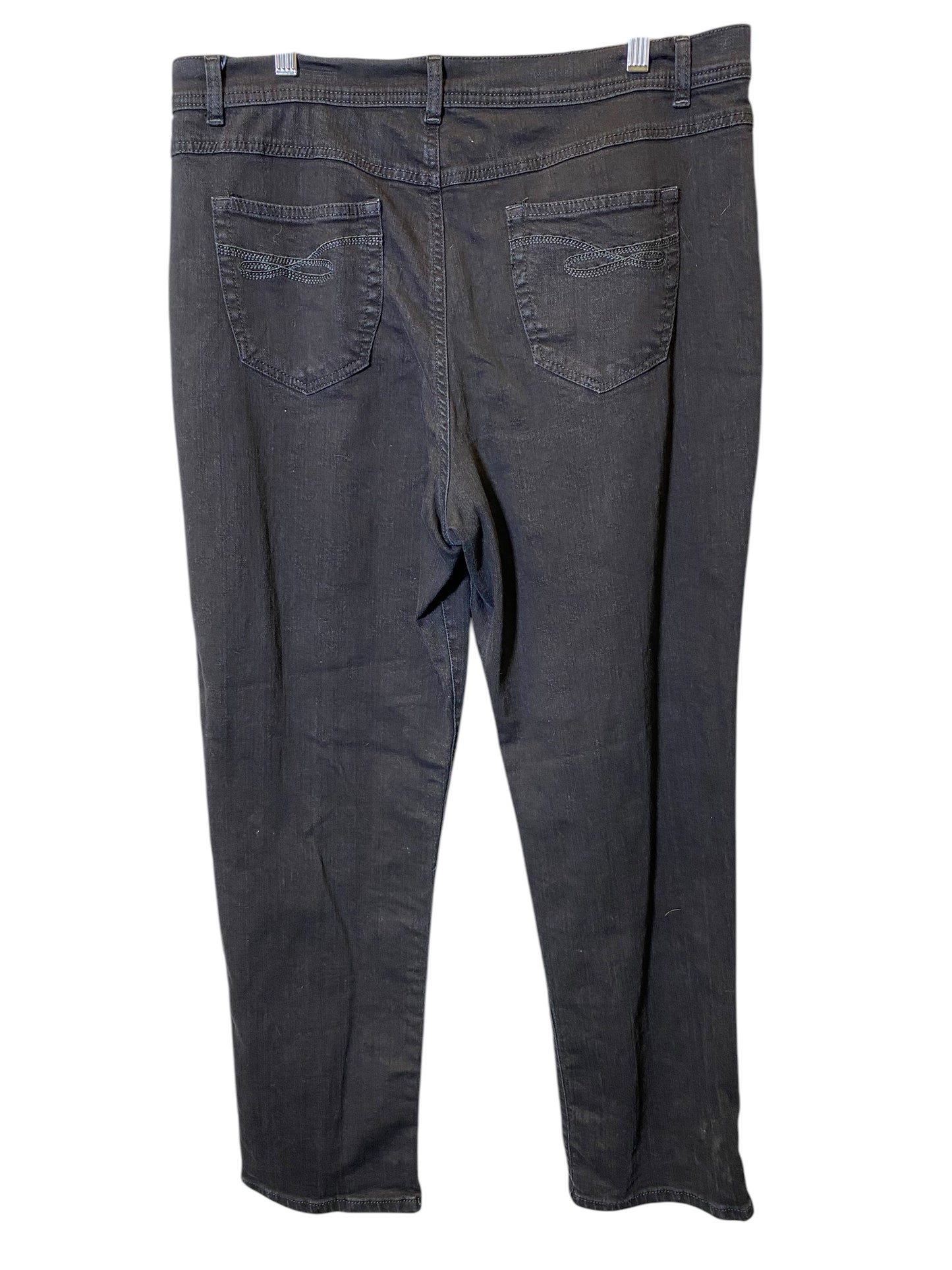 Jeans Skinny By Style And Company In Black Denim, Size: 18