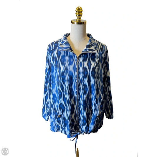 Jacket Windbreaker By Zenergy By Chicos In Blue, Size: Xl