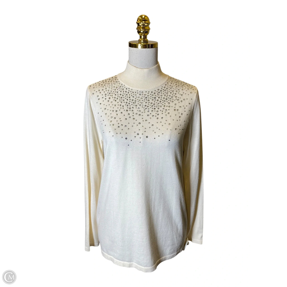 Sweater By Chicos In Cream, Size: M