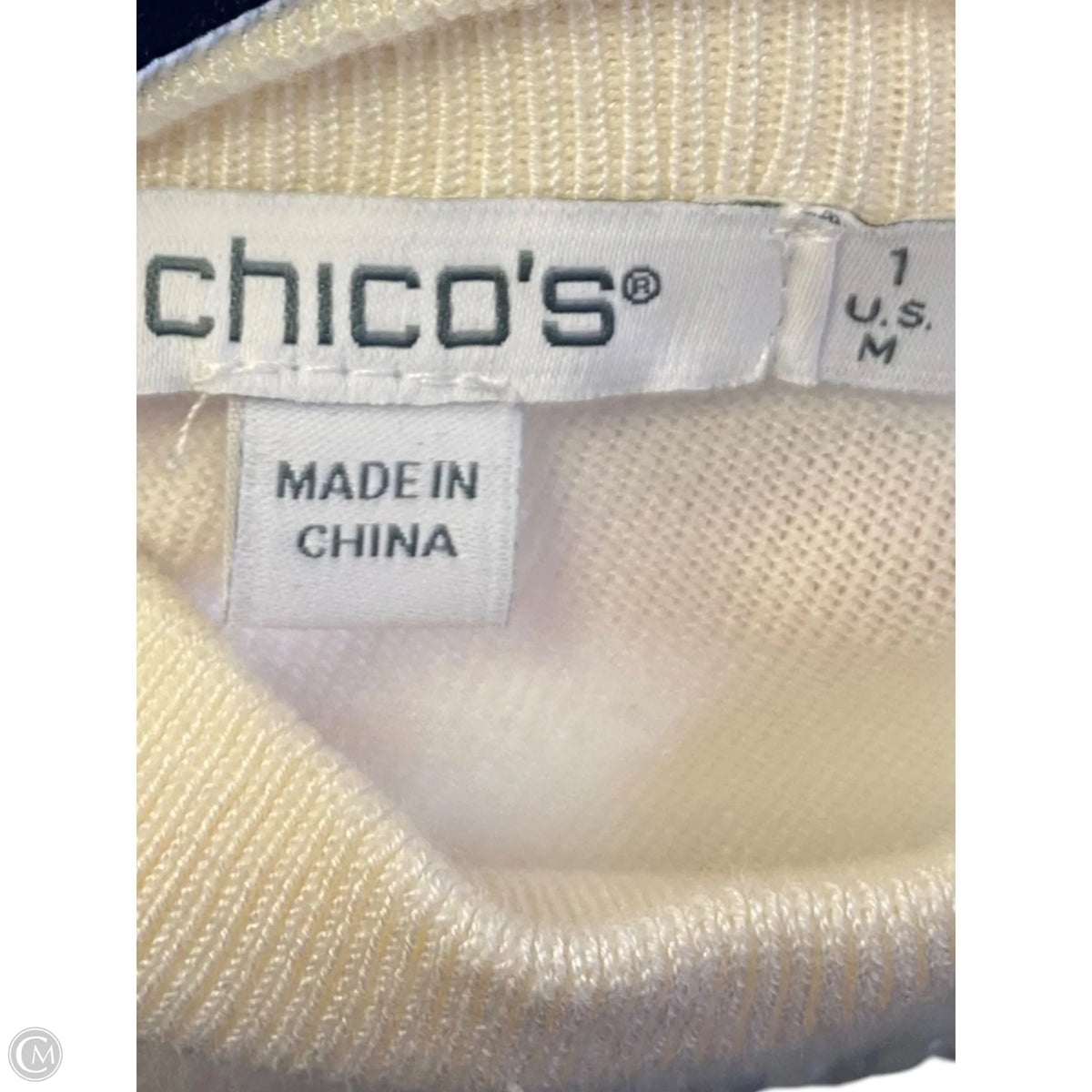 Sweater By Chicos In Cream, Size: M