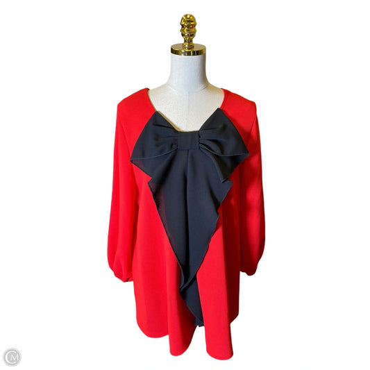 Blouse Long Sleeve By Ic By Connie K In Red, Size: M