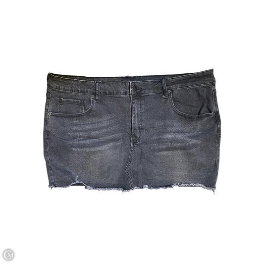 Skirt Mini & Short By Fashion Nova In Black Denim, Size: 20