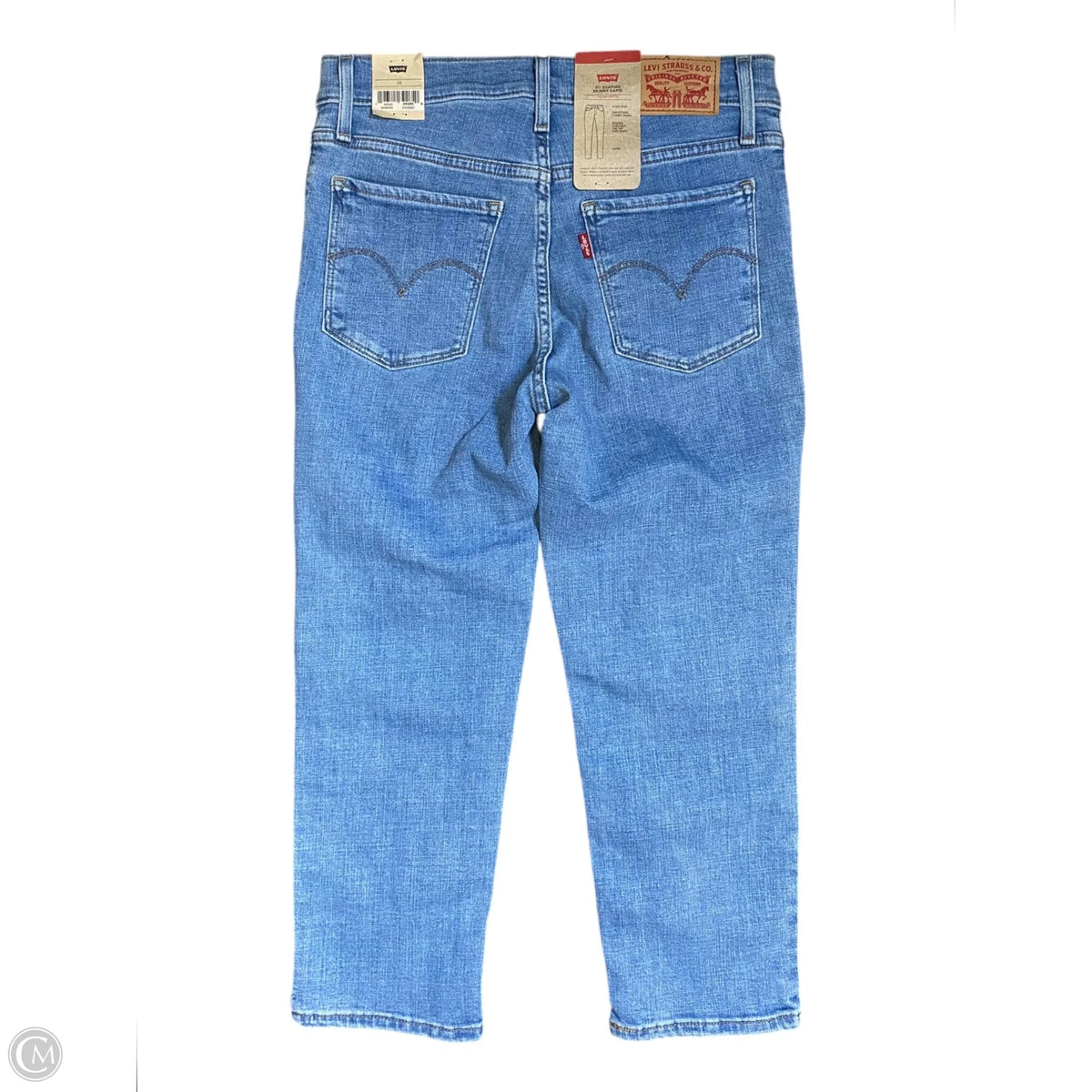 Jeans Cropped By Levis In Blue Denim, Size: 2