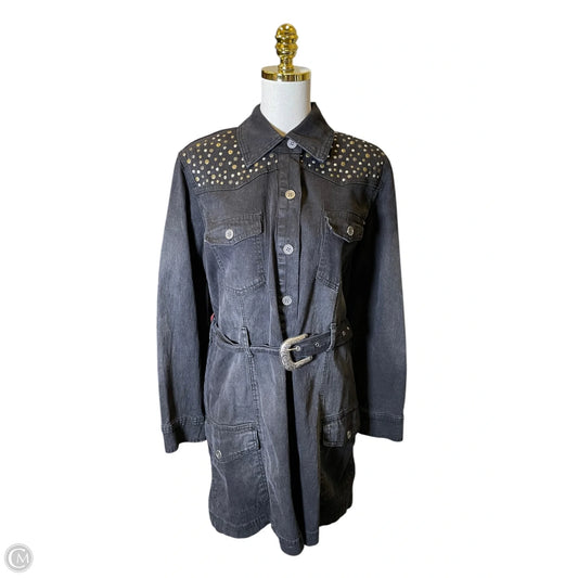 Dress Casual Midi By Dg2 In Black Denim, Size: Xl