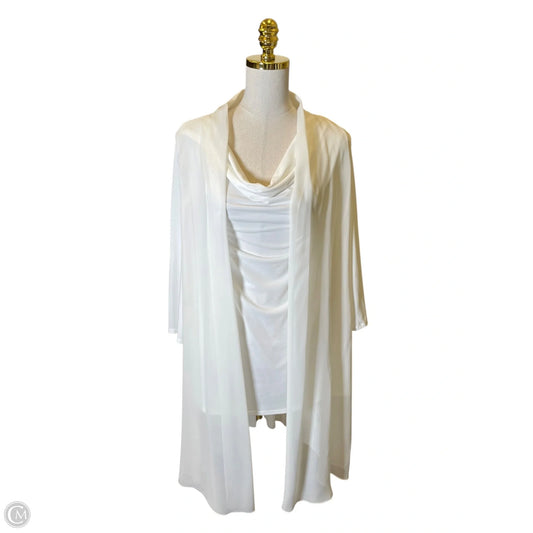 Tunic 3/4 Sleeve By Clothes Mentor In Cream, Size: Xl