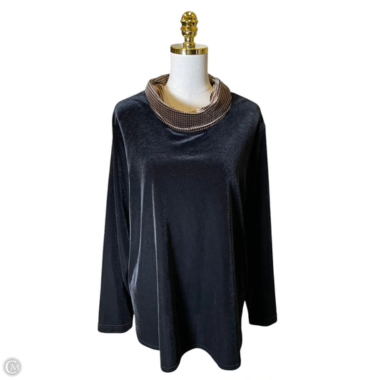 Top Long Sleeve By Coldwater Creek In Black, Size: Xl