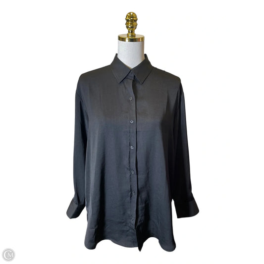 Top Long Sleeve By Banana Republic In Black, Size: S