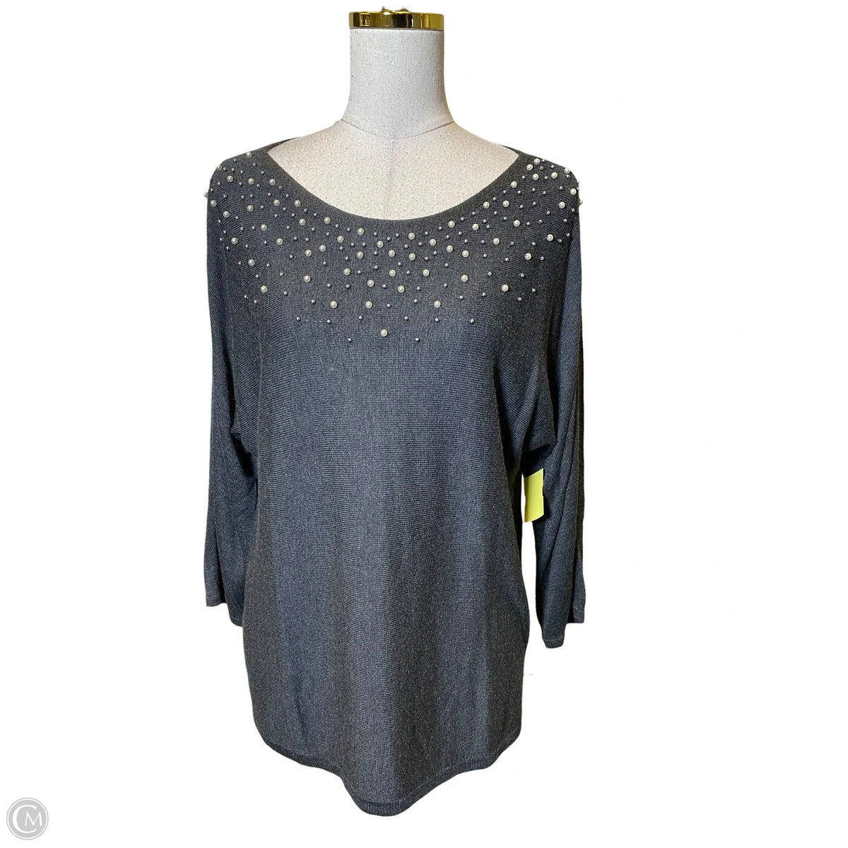 Sweater By Chicos In Grey, Size: M