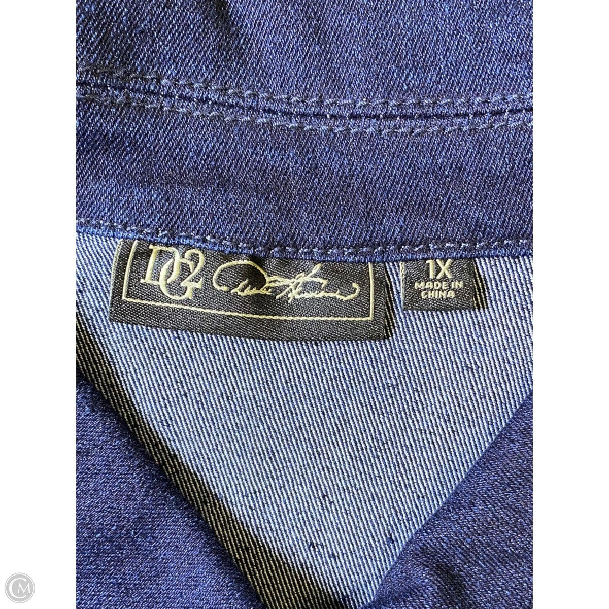 Jacket Denim By Dg2 In Blue Denim, Size: Xl