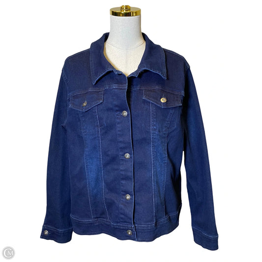 Jacket Denim By Dg2 In Blue Denim, Size: Xl