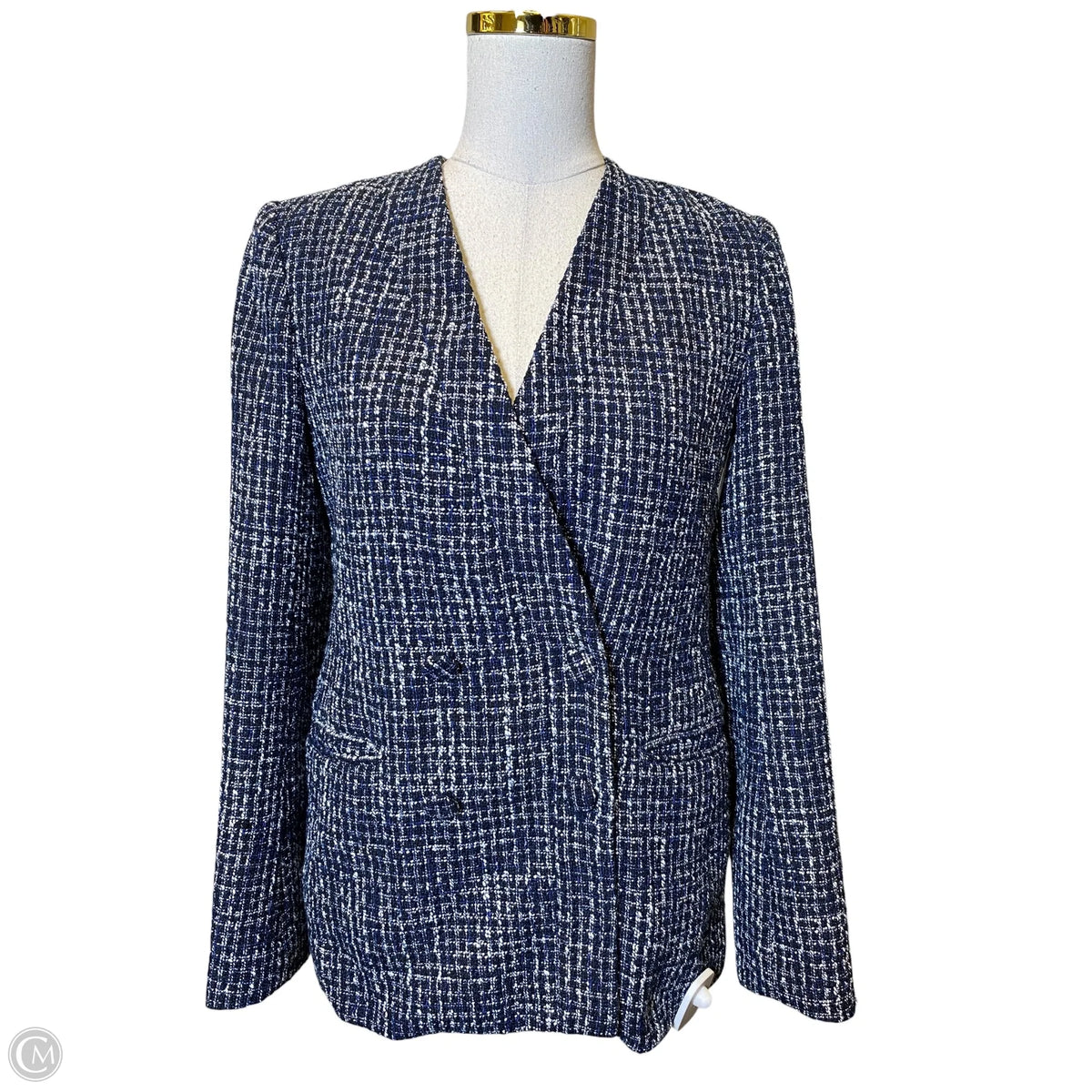 Blazer By Babaton In Blue & White, Size: Xs