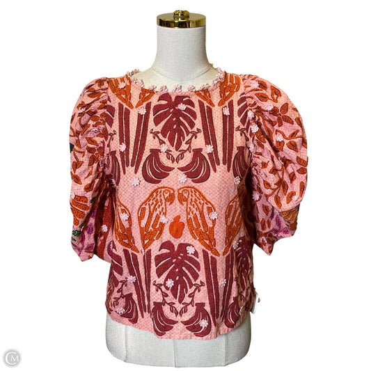 Top Short Sleeve Designer By Farm Rio In Multi-colored, Size: Xs