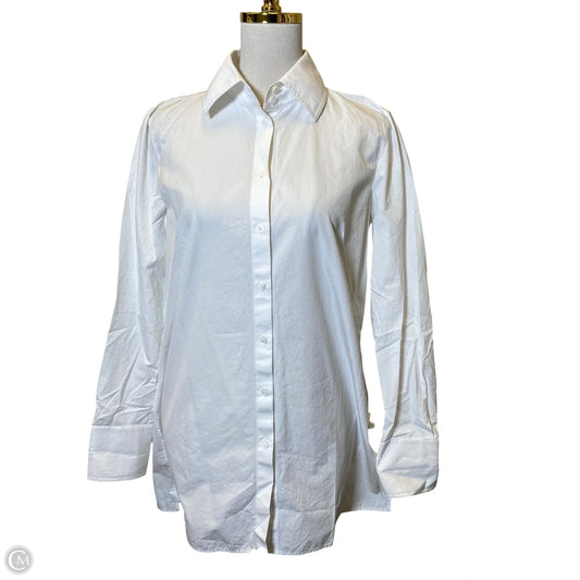 Blouse Designer By Lafayette 148 In White, Size: M