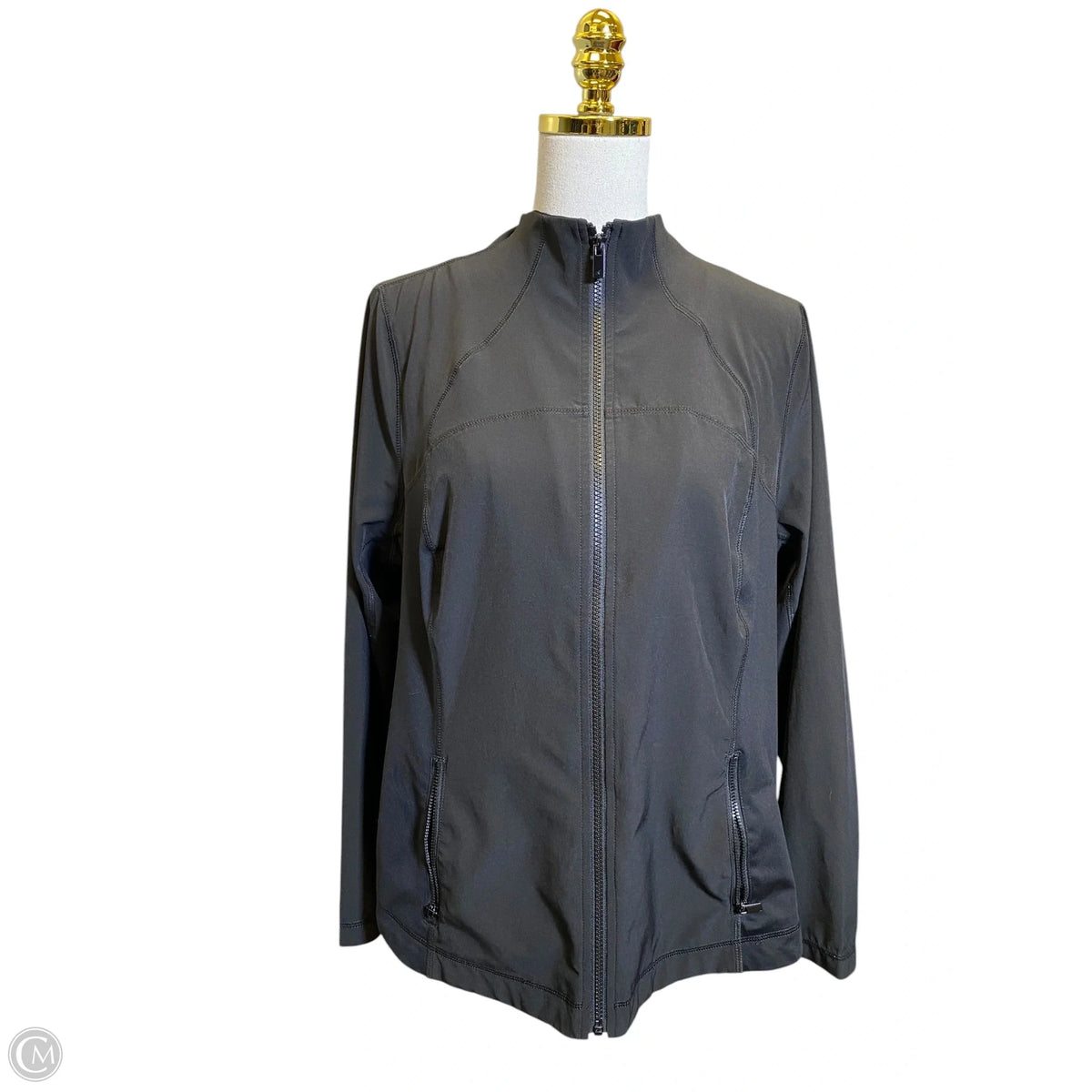 Athletic Jacket By Chicos In Black, Size: L