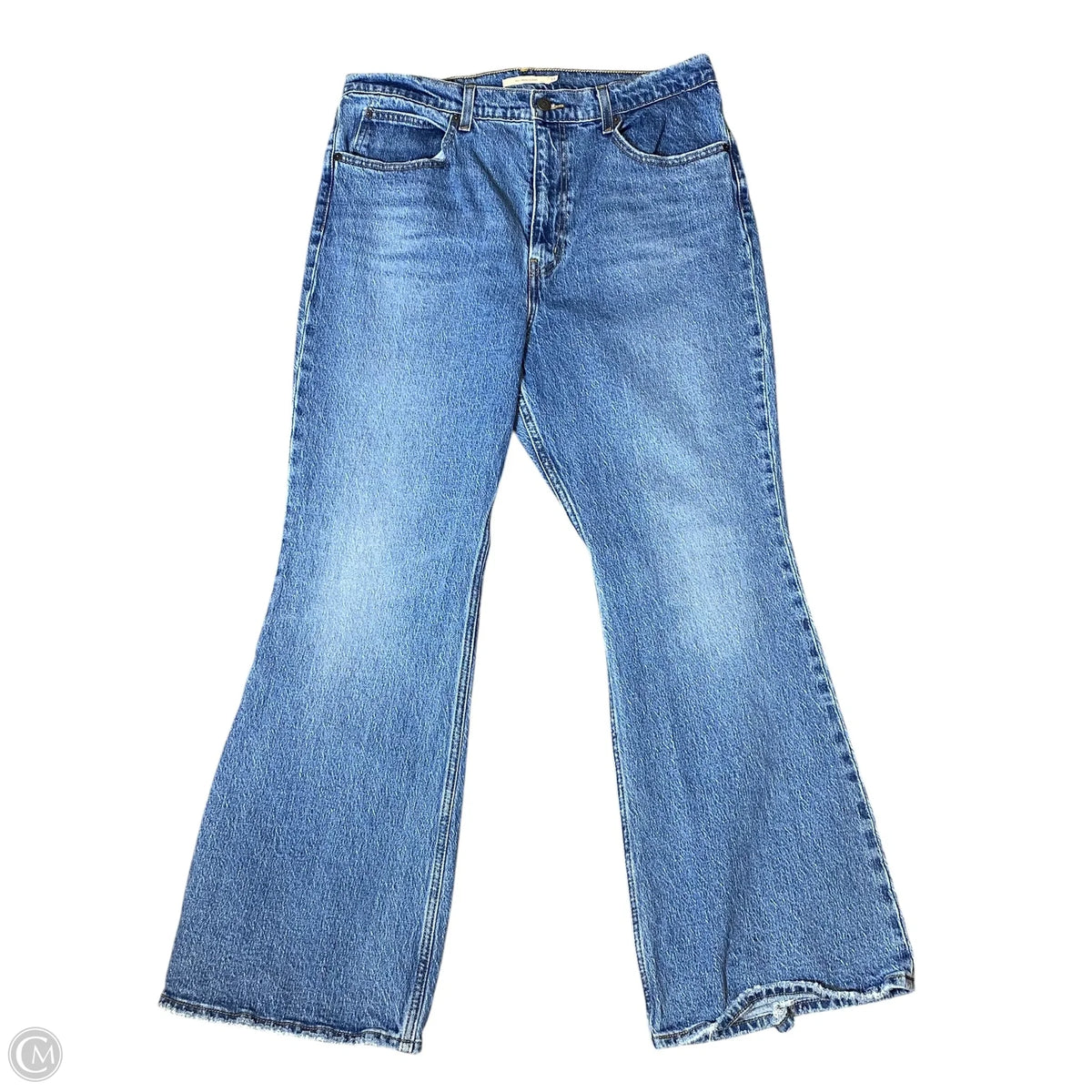Jeans Flared By Levis In Blue Denim, Size: 16