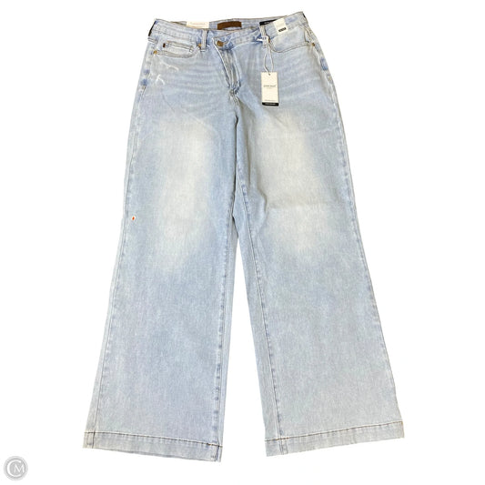 Jeans Wide Leg By Judy Blue In Blue Denim, Size: 16