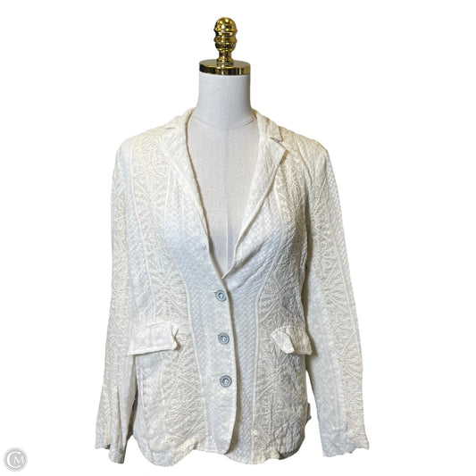 Blazer By Clothes Mentor In Cream, Size: S