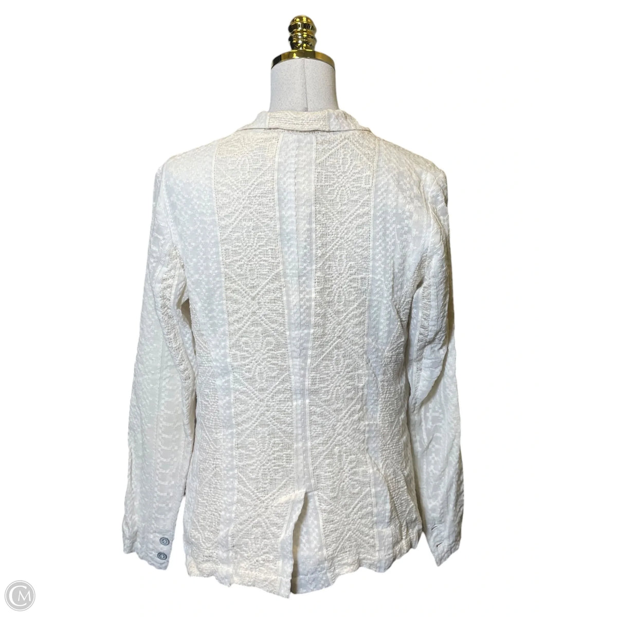 Blazer By Clothes Mentor In Cream, Size: S