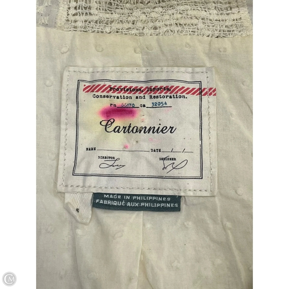 Blazer By Clothes Mentor In Cream, Size: S