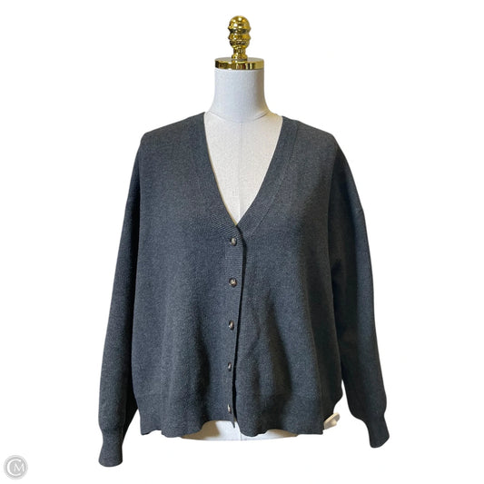 Sweater Cardigan By Torrid In Grey, Size: 3x