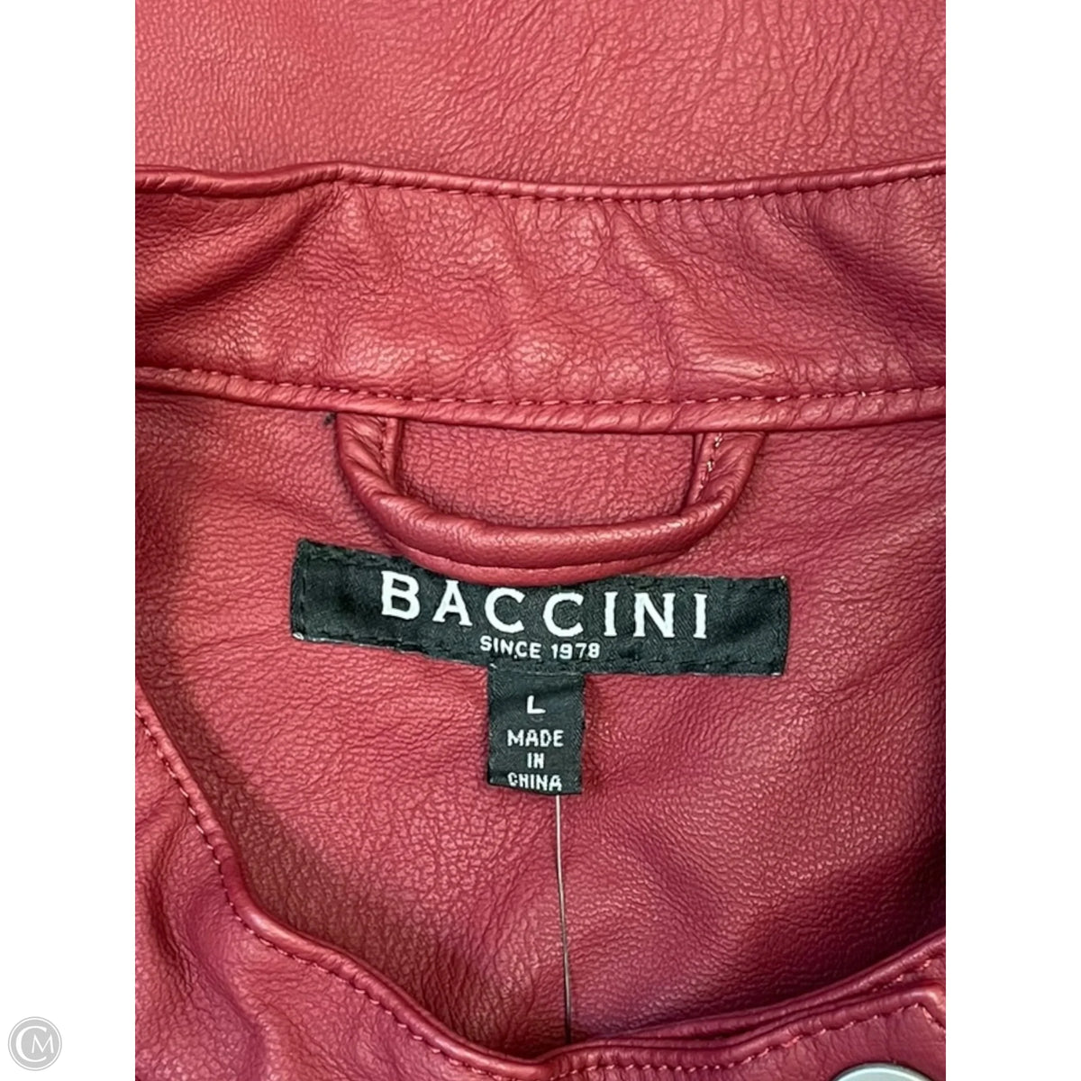 Jacket Leather By Baccini In Red, Size: L