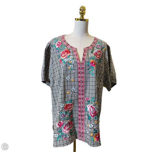 Blouse 3/4 Sleeve By Savanna Jane In Multi-colored, Size: 2x
