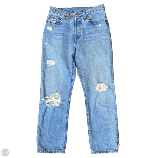 Jeans Straight By Levis In Blue Denim, Size: 2