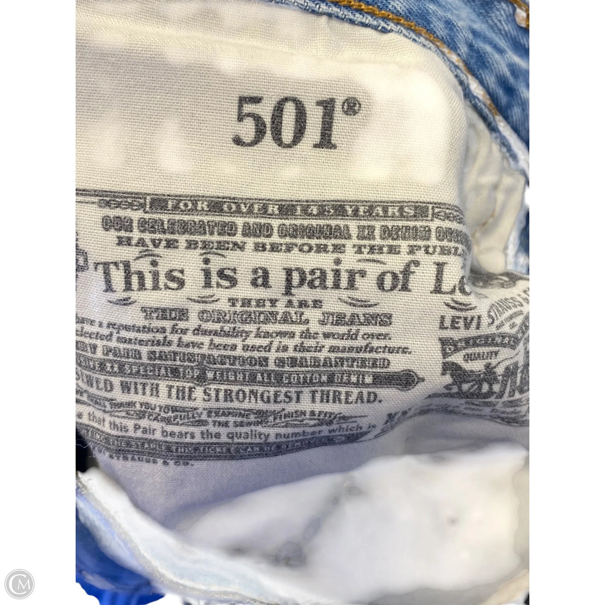 Jeans Straight By Levis In Blue Denim, Size: 2