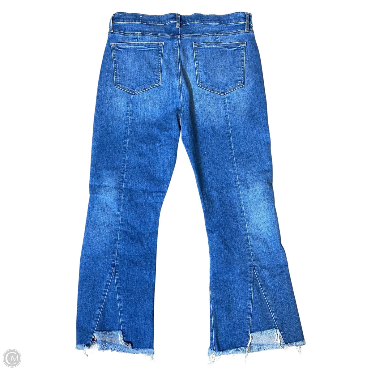 Jeans Flared By Loft In Blue Denim, Size: 14