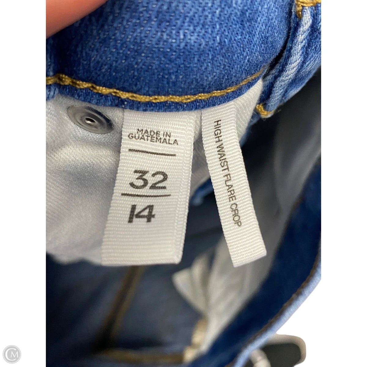 Jeans Flared By Loft In Blue Denim, Size: 14
