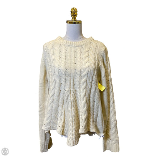 Sweater By Venus In Cream, Size: L