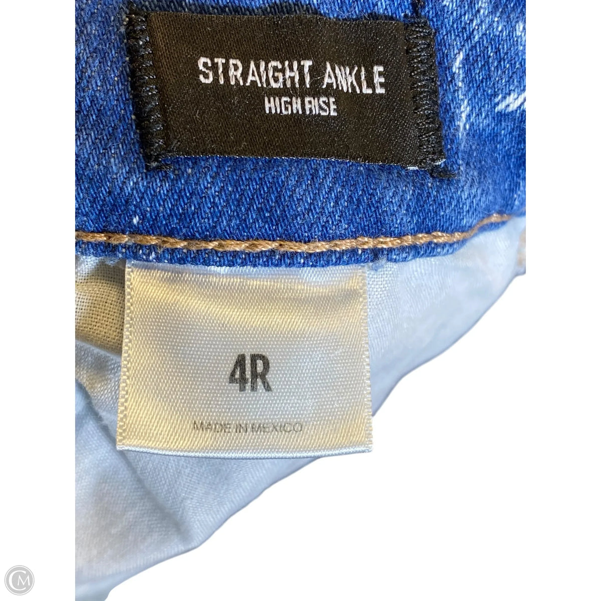 Jeans Straight By Express In Blue Denim, Size: 4