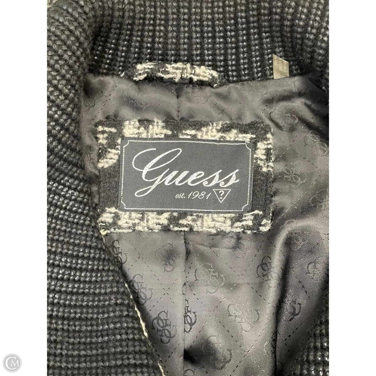 Jacket Other By Guess In Black & White, Size: M